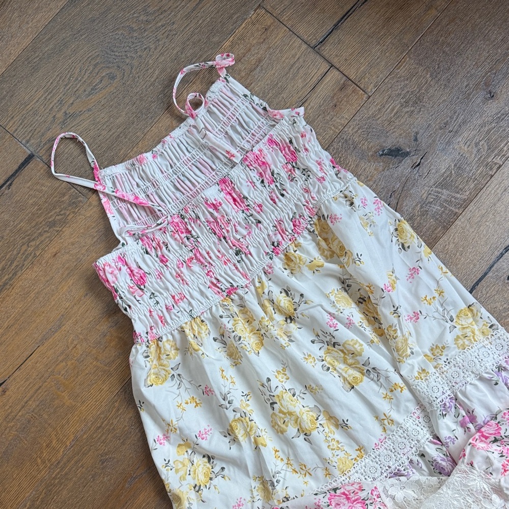 Chicwish Floral Maxi Dress in Pink, Yellow, and Blue - Picture 9 of 9